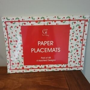 𝅺G! Fruity Paper Placemats Lemons Limes Oranges Cherries 4 designs Shower T40